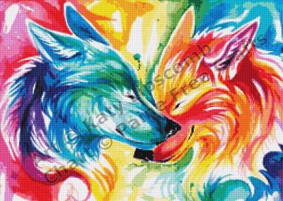Nuzzling Wolves