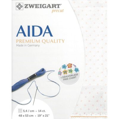 14 count Aida (Pink dots)