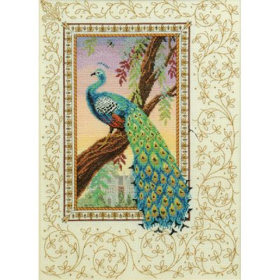 Counted Cross Stitch Kit: Renaissance Peacock