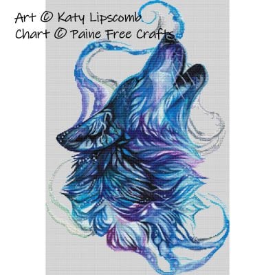 Teal Howling Wolf
