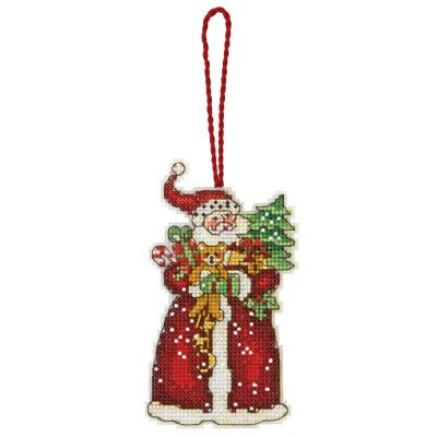 Counted Cross Stitch Kit: Santa Ornament