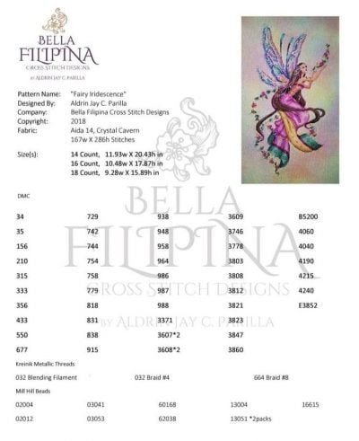 Bella Filipina Designs BF009 - Fairy Iridescence - Image 2