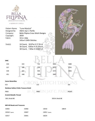 Bella Filipina Designs BF014 - Luna Mystica - Image 2