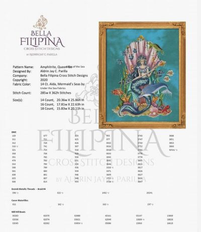 Bella Filipina Designs BF018 Amphitrite, Queen Goddess of the Sea - Image 2