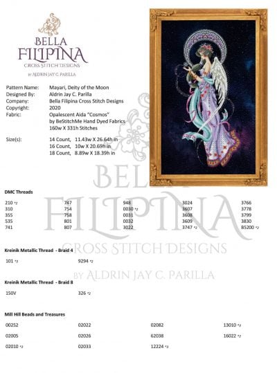 Bella Filipina Designs BF020 - Mayari, Deity of the Moon - Image 2