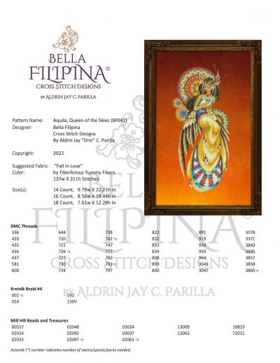 Bella Filipina Designs BF041- Aquila, Queen of the Skies - Image 2