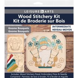 Gnome Bouquet Wood Stitchery Shapes Kit