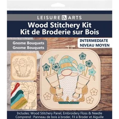 Gnome Bouquet Wood Stitchery Shapes Kit