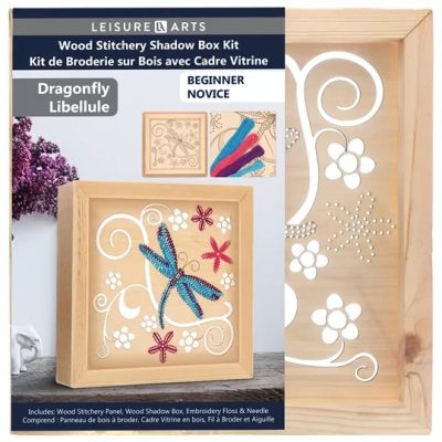 Shadow Box Dragonfly Wood Stitchery Shadow Boxes Kit