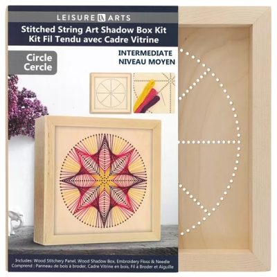 Shadow Box Circle Wood Stitchery Shadow Boxes Kit