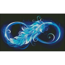 Electric Blue Infinity Feather (Nelli Valova)
