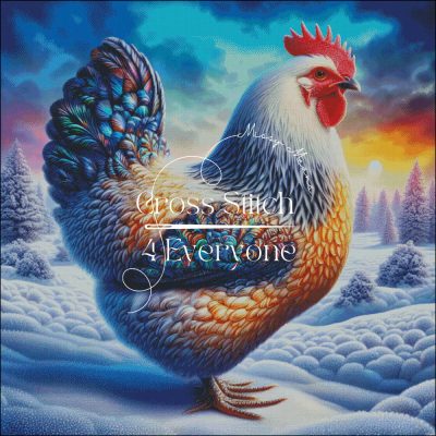 Colorful Hen in Winter (Missy Means)