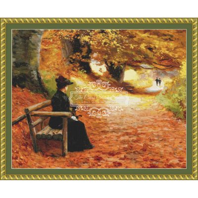 A Wooded Path in Autumn (CROP) (Hans Anderson Brendekilde)