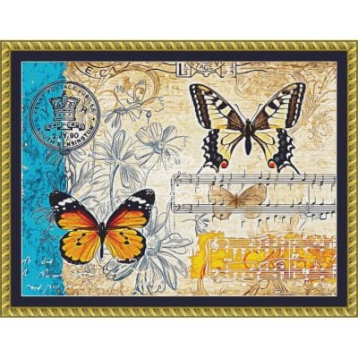 Butterfly Collage (CROP 2) (vintage art)