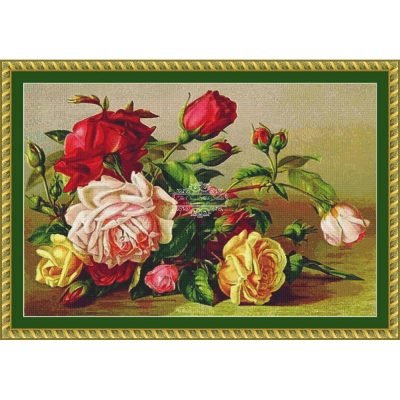 Freshly Picked Roses (vintage art)