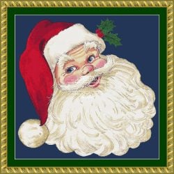 Holly Jolly Santa (vintage art)