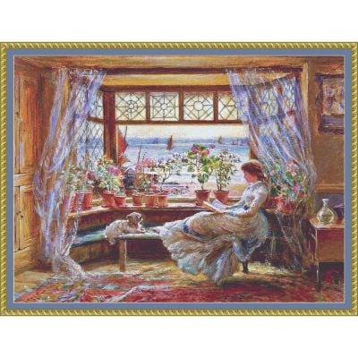 Reading by the Window (Charles James Lewis)