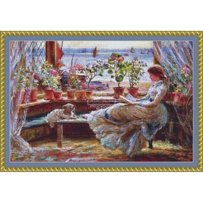 Reading by the Window (CROP) (Charles James Lewis)