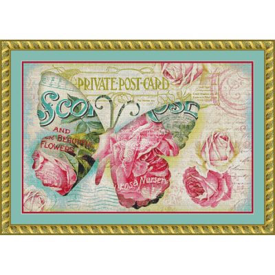 Shabby Pink and Blue Butterfly (MINI) (public domain)