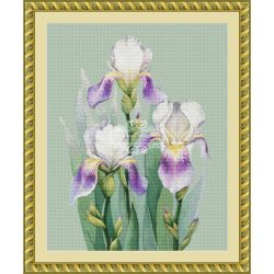 Trio of Irises (CROP - MINI) (Creative Market)