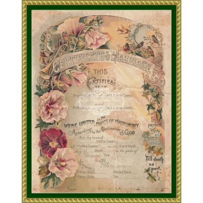 Victorian Marriage Certificate