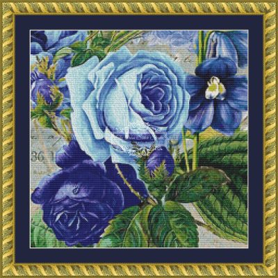 Vintage Blue Flowers (CROP - SNIPPET)