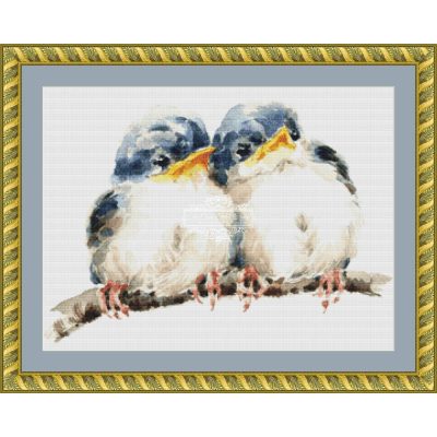Watercolor Lovebirds (SNIPPET)
