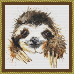 Watercolor Sloth (MINI) (Alena Fayankova)