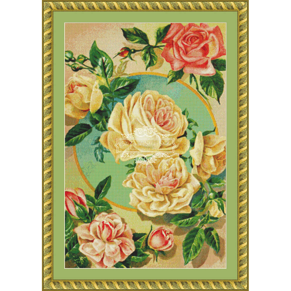 Yellow Roses (MINI) (vintage art)