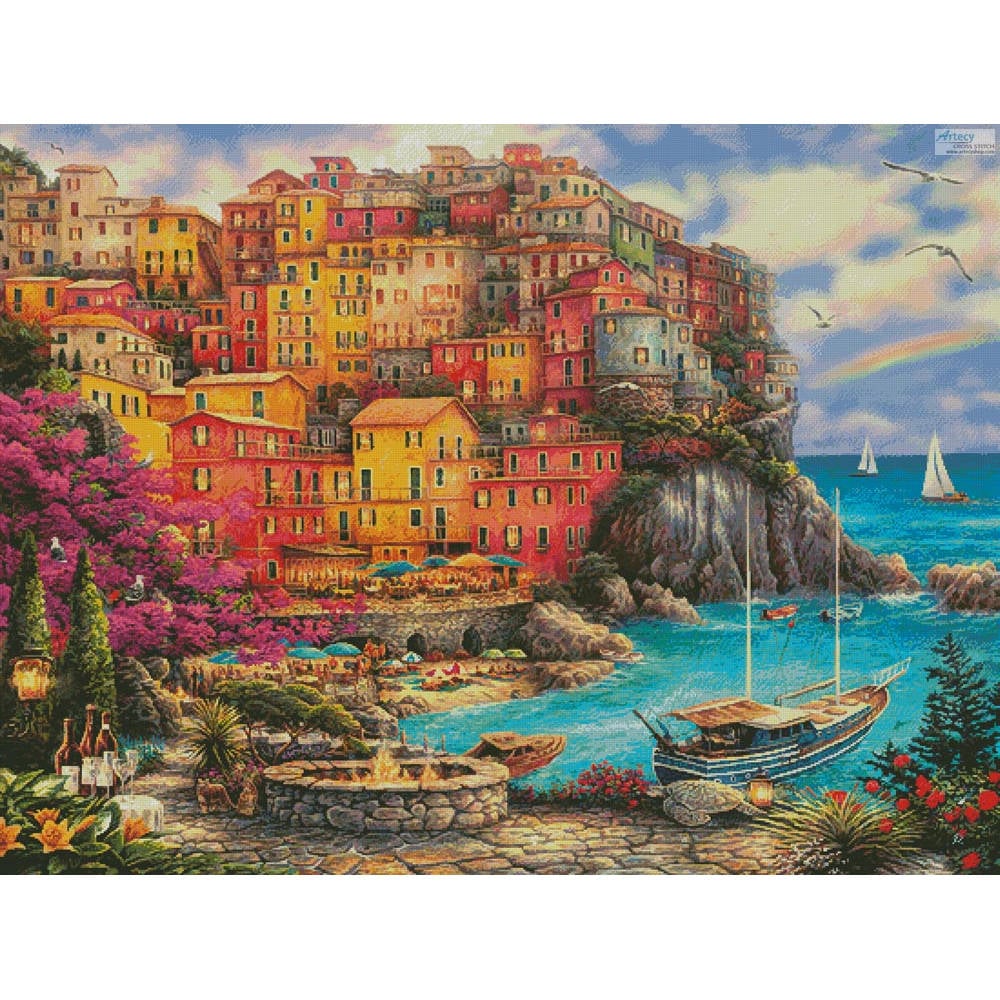 その他 DAC A Beautiful Day at Cinque Terre A Beautiful Day at Cinque Terre – Diamond Art Club