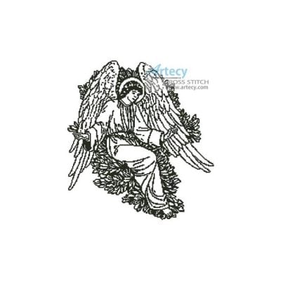 Angelic Greeting (antique clipart)