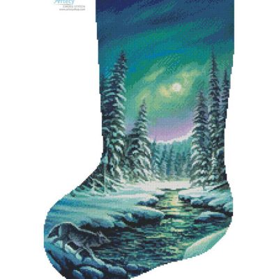A Quiet Stroll Stocking (Left) (Chuck Black/ artlicensing)