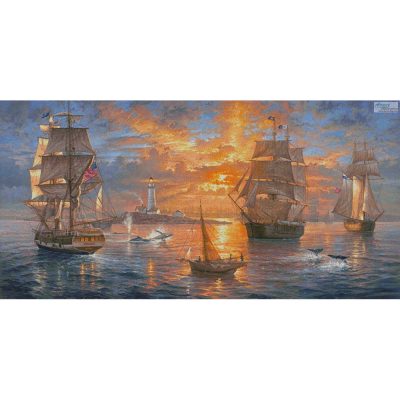 Boston Harbor Sunset (Large) (Abraham Hunter)