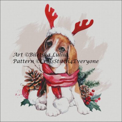 Festive Beagle Dog (Biletska Iuliia)