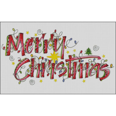 Merry Christmas With Lights (Public Domain or Stock Art (Licenced))