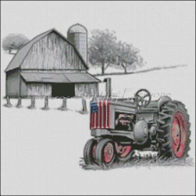Patriotic Tractor (Public Domain or Stock Art (Licenced))