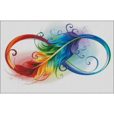 Rainbow Infinity Feather (Nelli Valova)