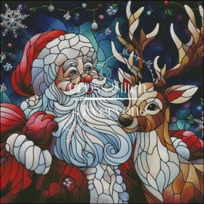 Santa And A Deer Friend (Missy Means)