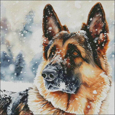 Snow Capped German Shepherd (Enliven Designs)
