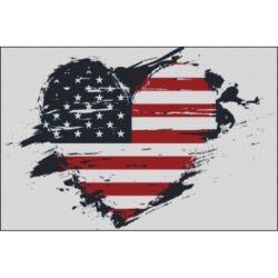 Usa Grunge Style Flag Heart (Public Domain or Stock Art (Licenced))
