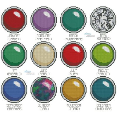 Birthstones (Artecy Cross Stitch)