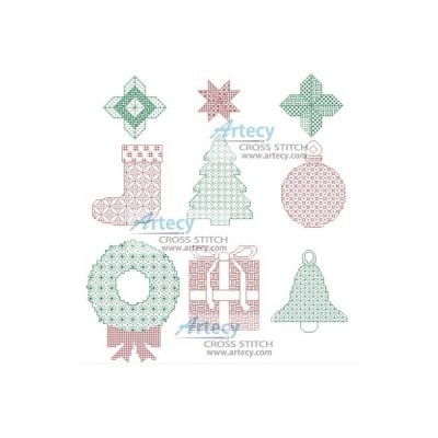 Blackwork Christmas Motifs