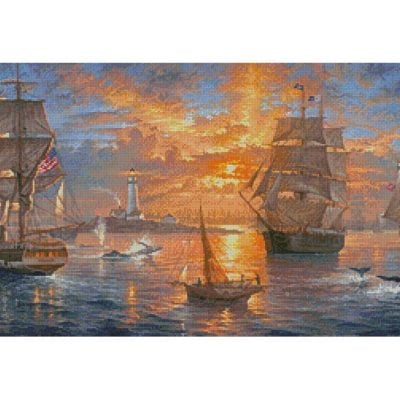 Boston Harbor Sunset (Abraham Hunter)
