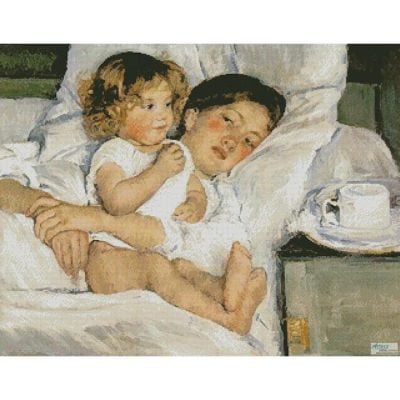 Breakfast in Bed (Medium) (Mary Cassatt)