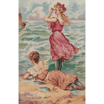 By the Seashore (antique print)