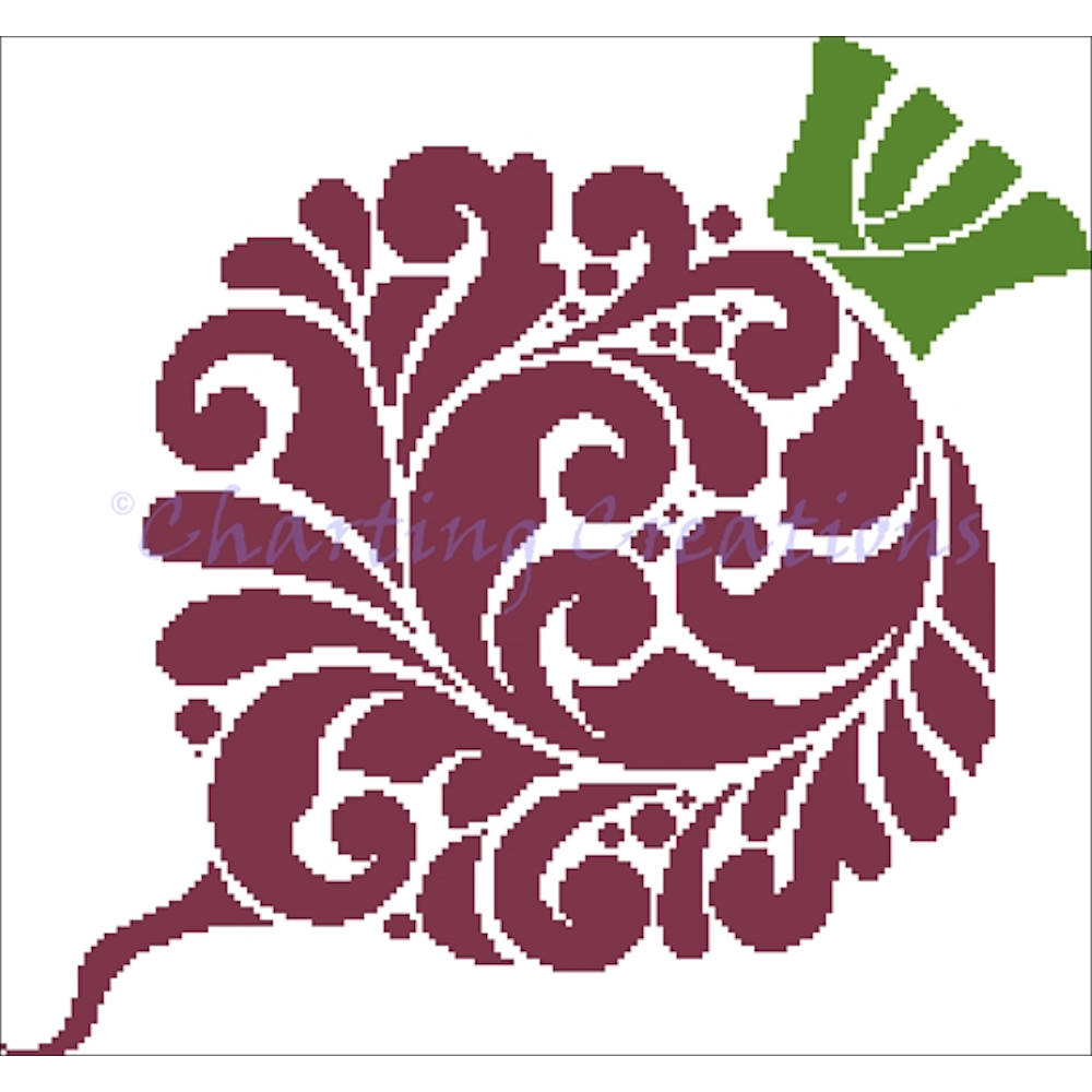 Beet Silhouette - Vegetable Series (Charting Creations)