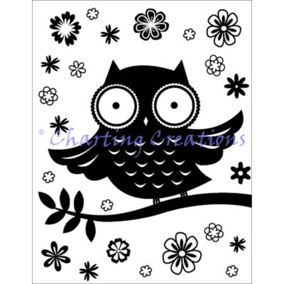 Big Eyed Owl Silhouette (Charting Creations)