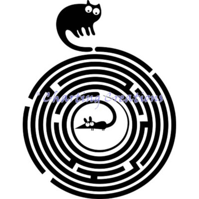 Cat And Mouse Game Silhouette (Charting Creations)