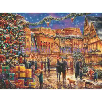 Christmas At Town Square Large (Chuck  Pinson)