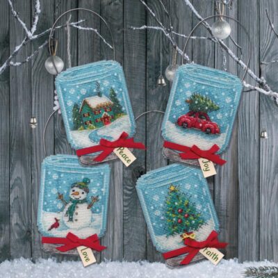 Christmas Jar Ornaments (Dimensions kit)